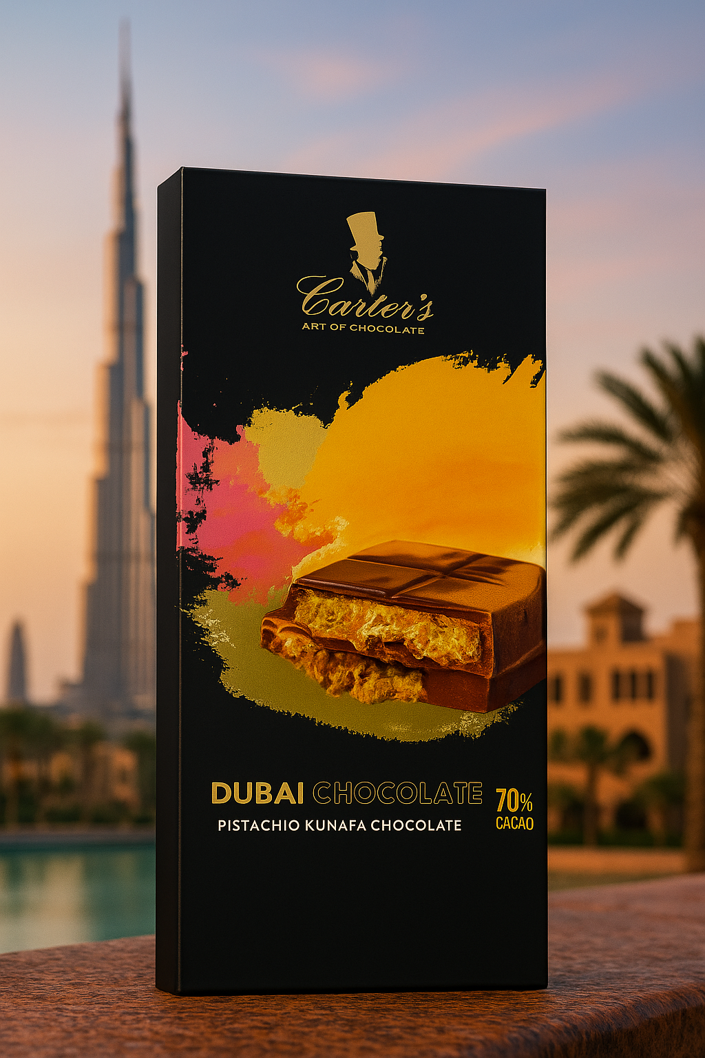 Chocolat Dubai - Pistachio Kunafa Chocolate (70% cacao)