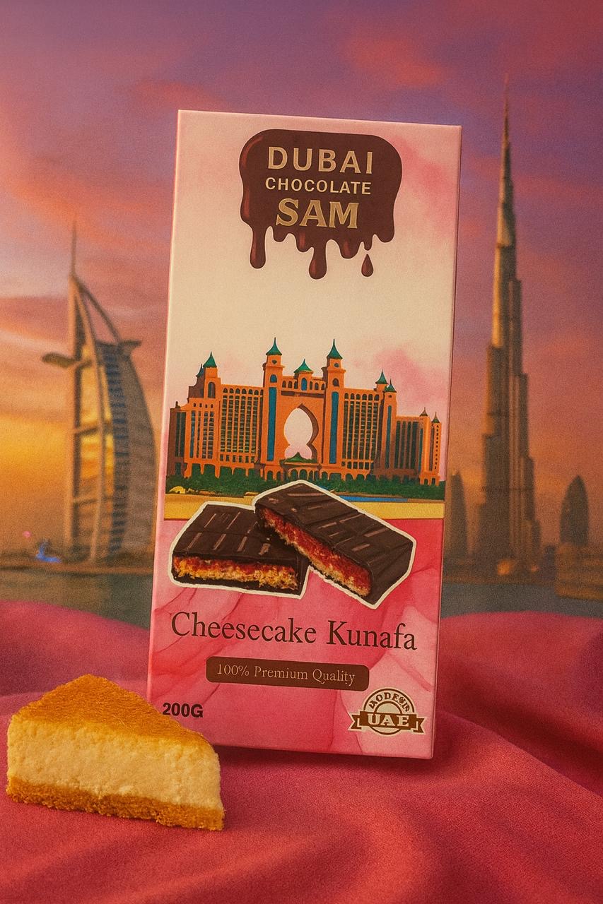 Tablette chocolat Dubai - Cheesecake Kunafa
