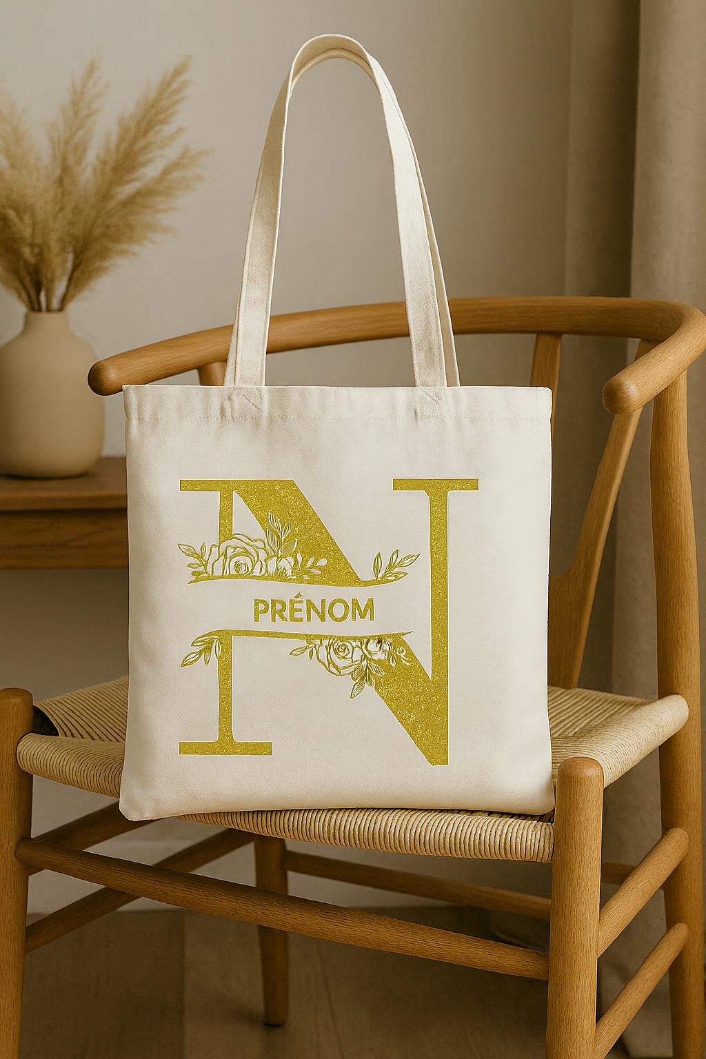 ⚪ Tote-Bag blanc avec logo N