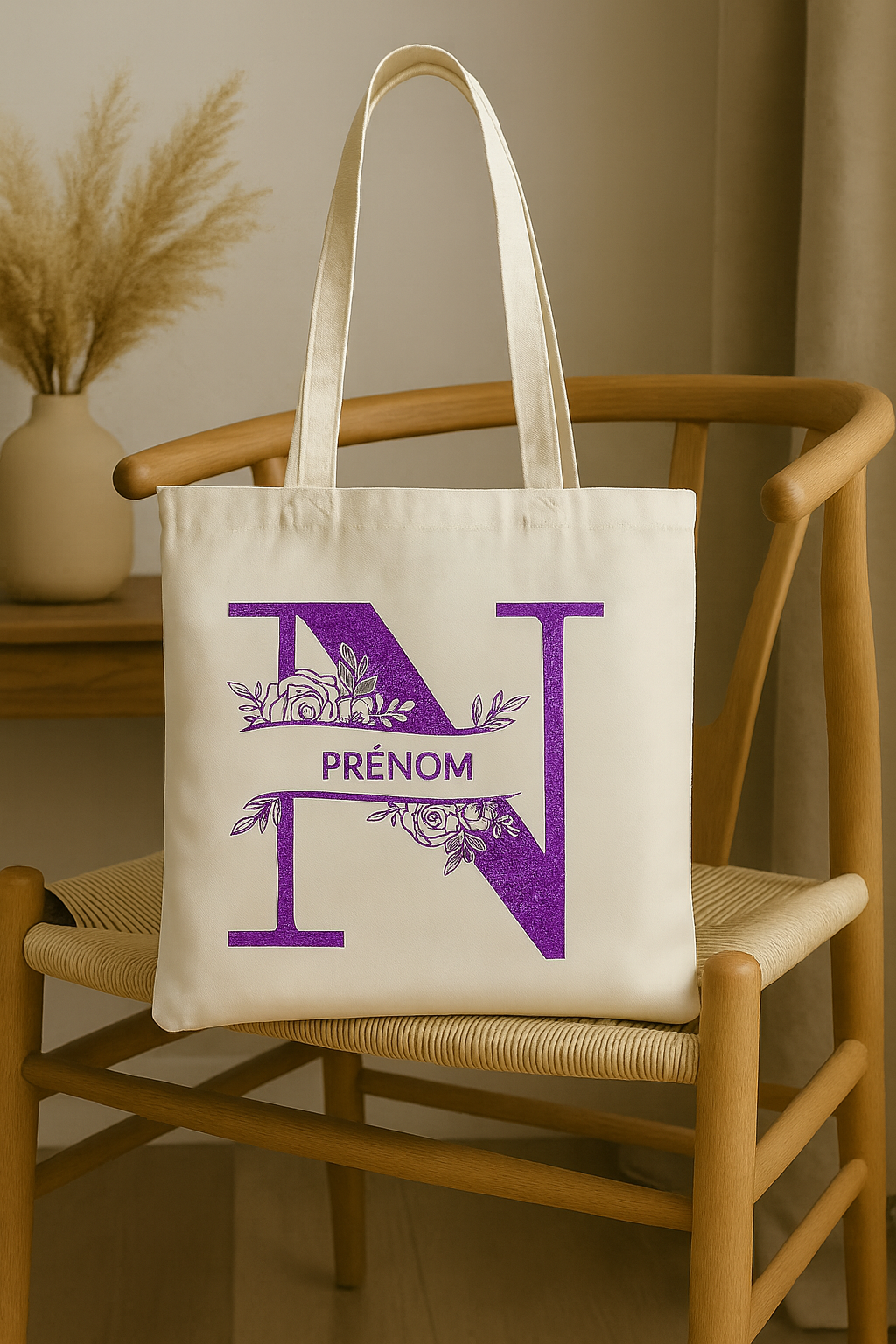 ⚪ Tote-Bag blanc avec logo N
