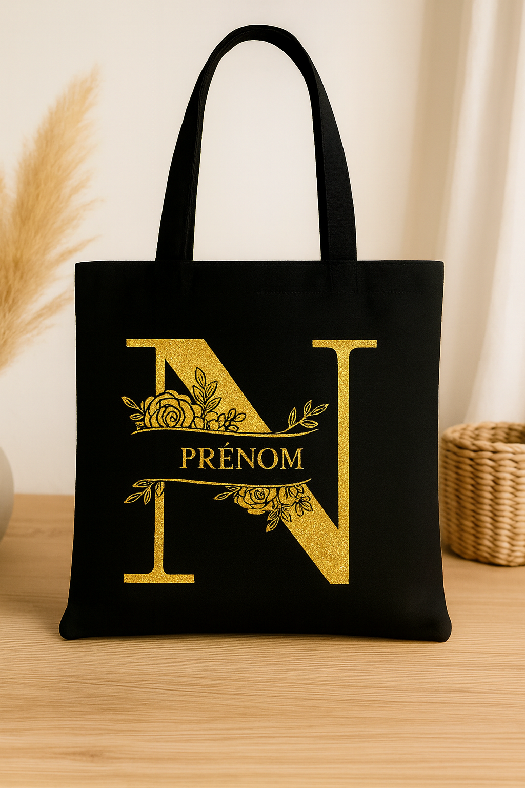 ⚫ Tote-Bag noir avec logo N
