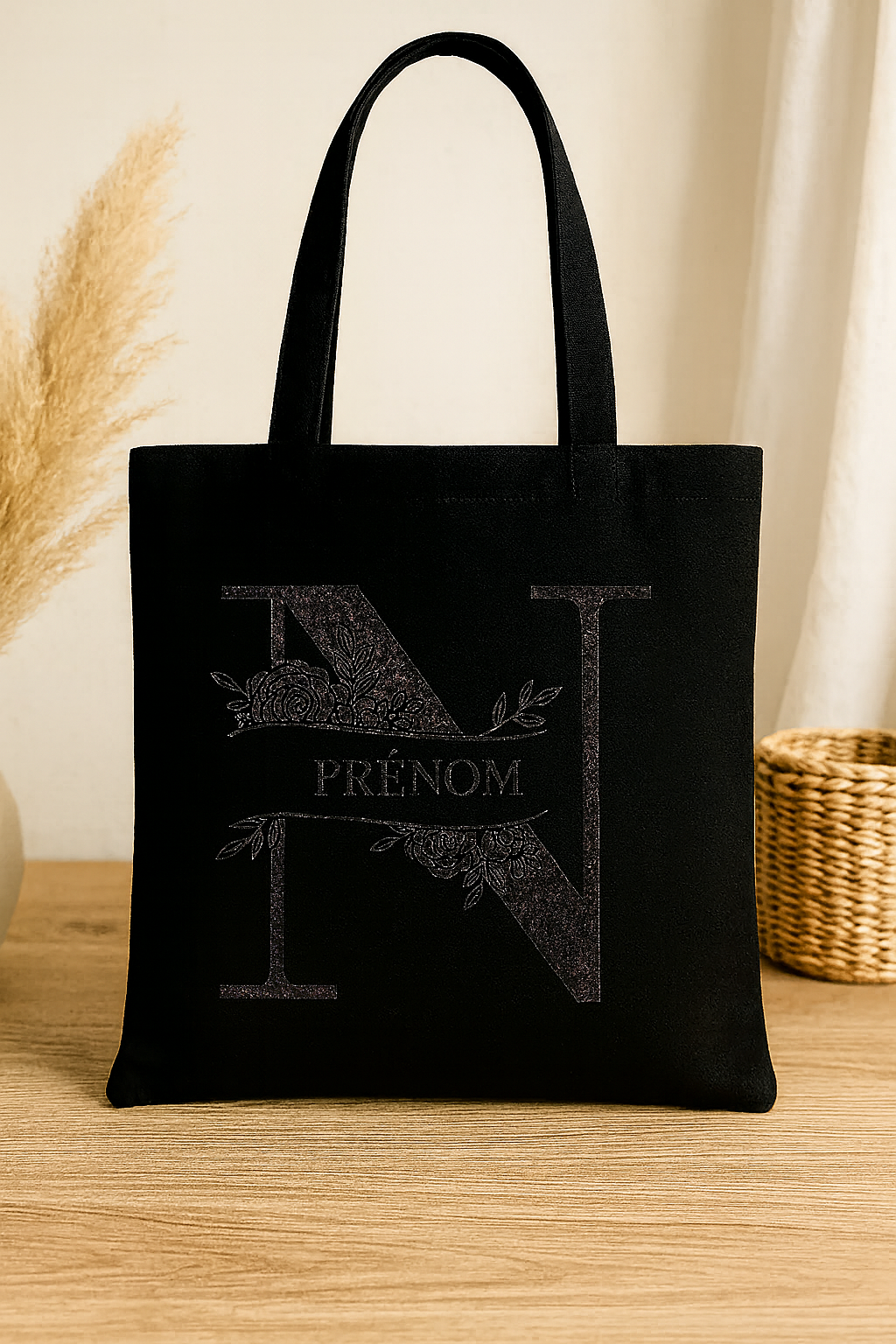 ⚫ Tote-Bag noir avec logo N