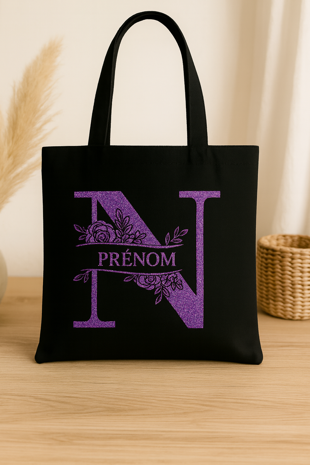 ⚫ Tote-Bag noir avec logo N