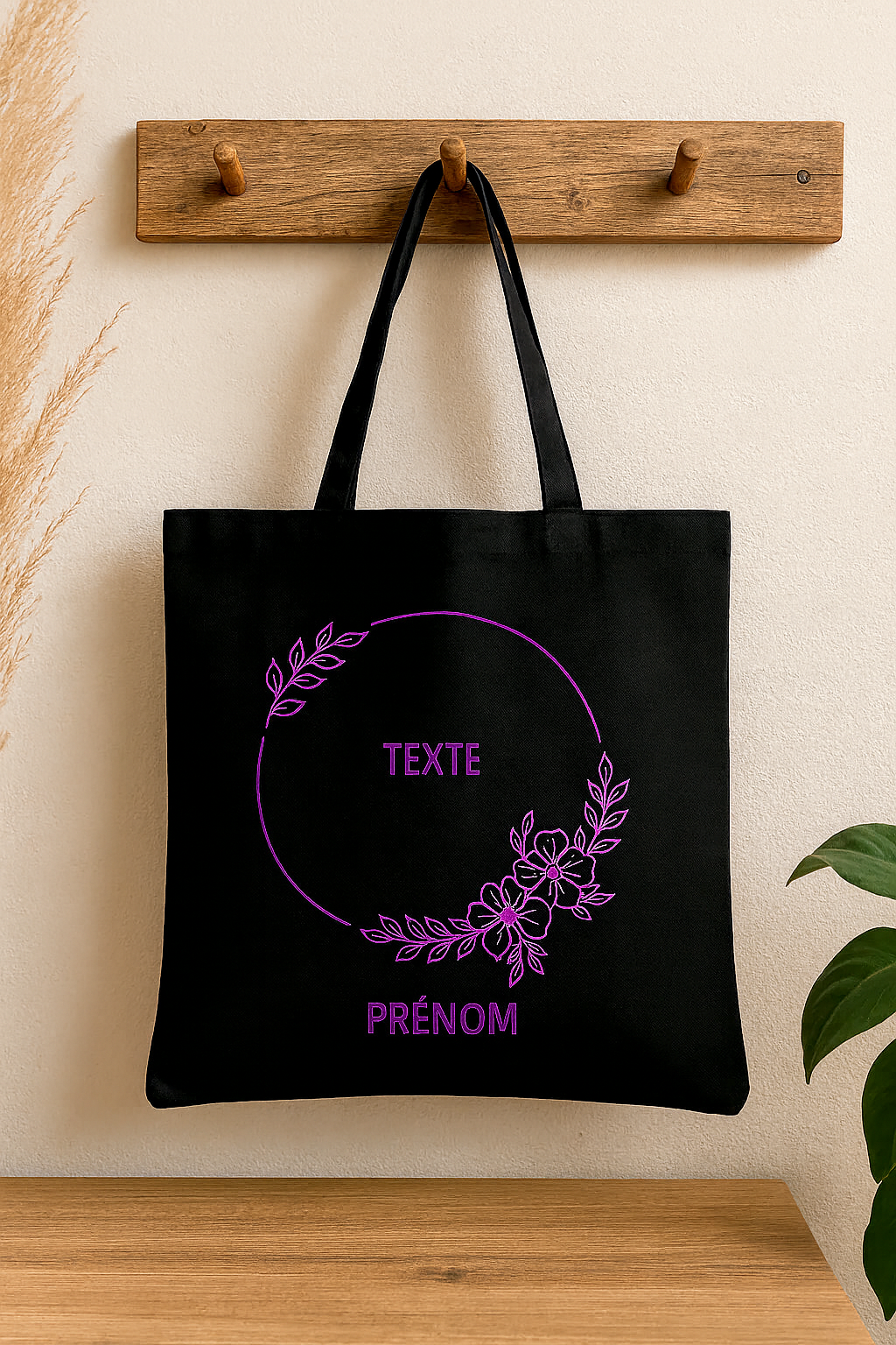 ⚫ Tote-Bag noir avec logo Cercle