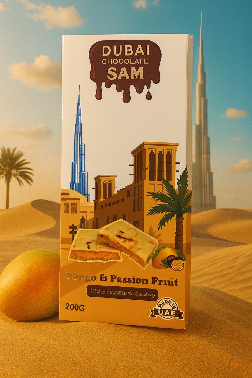 Tablette chocolat Dubai - Mango & Passion fruit