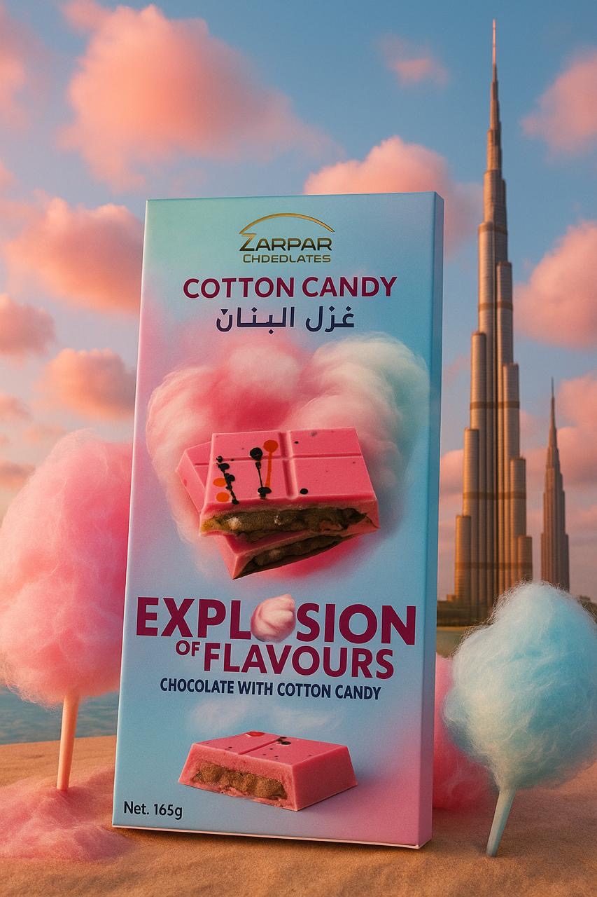 Tablette chocolat Dubai - Cotton Candy