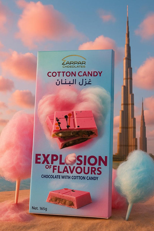 Tablette chocolat Dubai - Cotton Candy