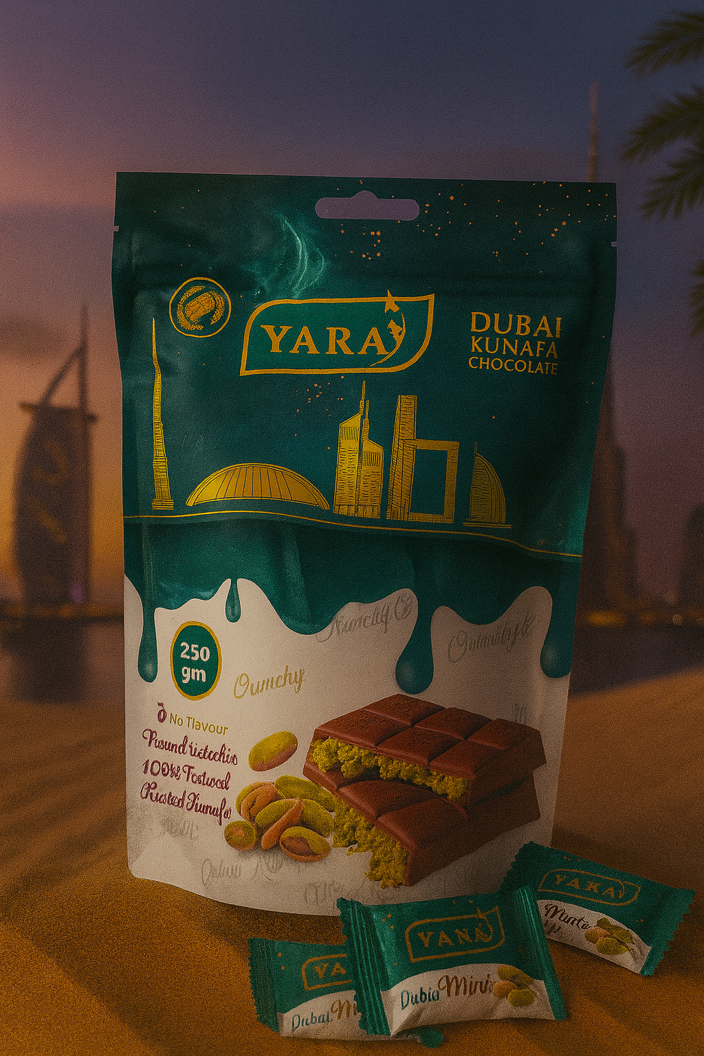 YARA chocolat Dubai - Pistachio kunafa (individuels)