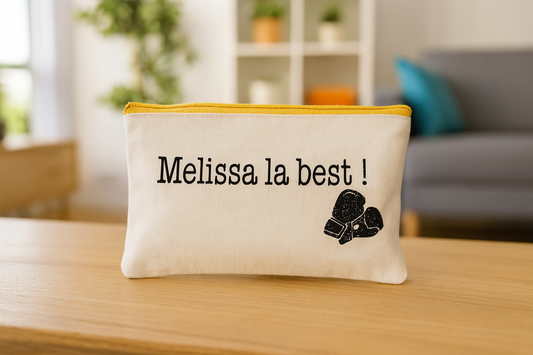 👝 Pochette en toile blanche