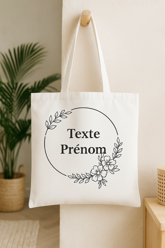 ⚪ Tote-Bag blanc avec logo Cercle
