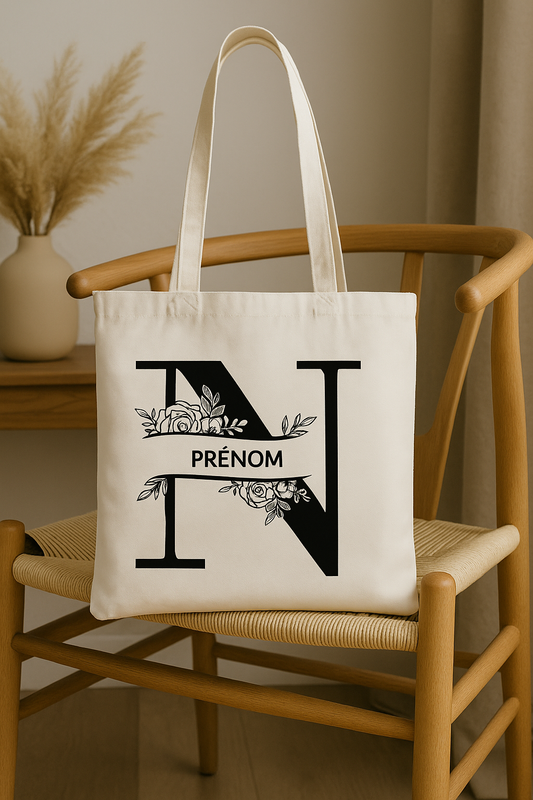 ⚪ Tote-Bag blanc avec logo N